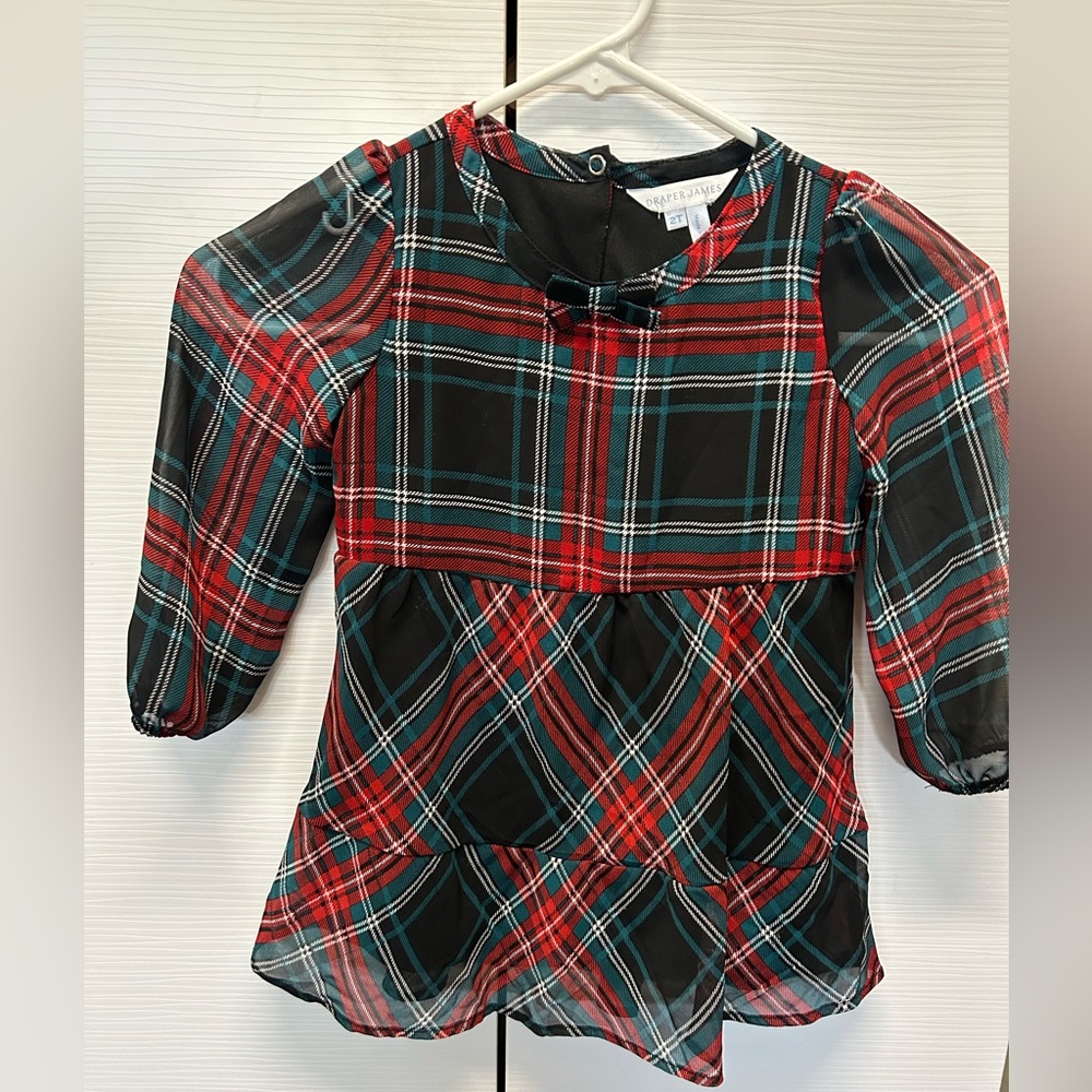 Baby Girl Draper James Plaid Christmas Holiday Dress